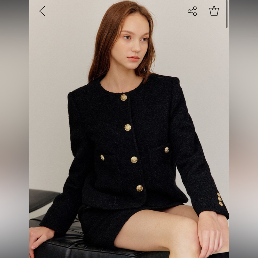 LOOKAST Becca Tweed Wool Jacket NWT